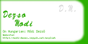 dezso modi business card